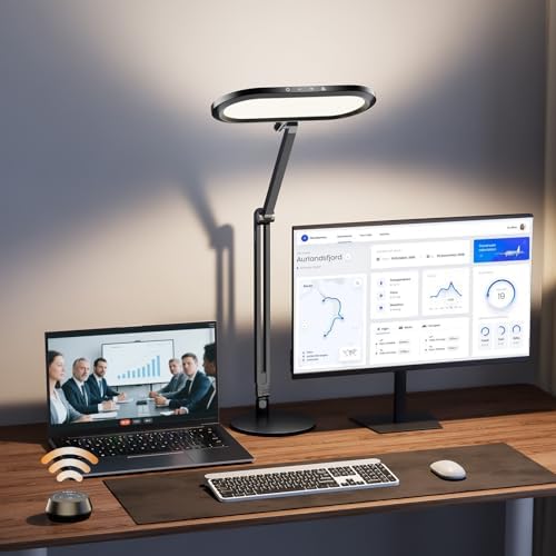 LitONES Premium LED Desk Lamp, Dual-Sided Soft Lighting with Knob Remote by LitONES