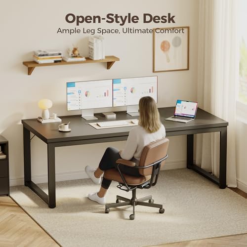 Mericonia 40 Inch Computer Desk, 1.2" Thick Small Office Table, Black - Image 7