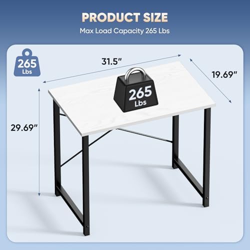 DUMOS 32 Inch Small Computer Desk, Gaming Desks for Home Office Bedroom - Image 3