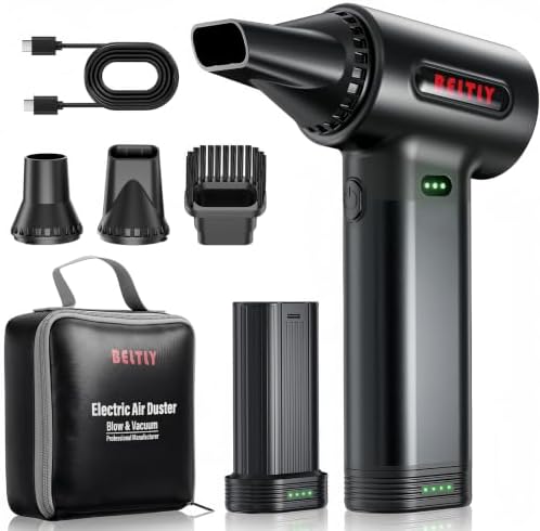 FT50 Rechargeable Compressed Air Duster with Removable Battery by BELTLYAirDusterCarVacuum