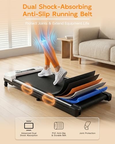 Walking Pad Treadmill for Home - Under Desk Treadmills Portable Mini Portable Walking Treadmill with Incline, Remote, 300 Lbs Weight Capacity Walking Machine for Small Spaces - Image 5