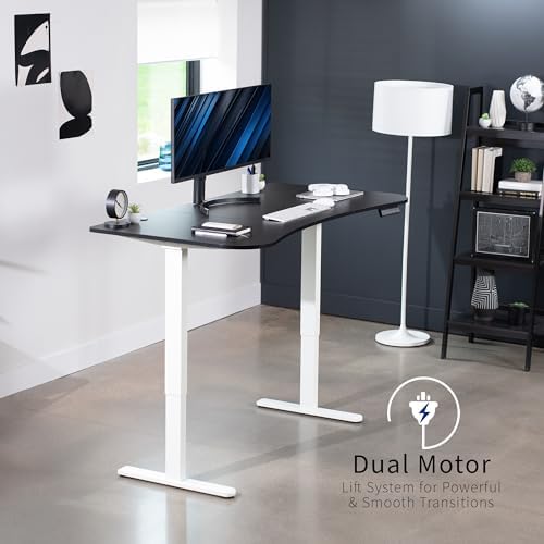 VIVO Black 63 x 32 in Standing Desk, DESK-KIT-E2W1B - Image 3