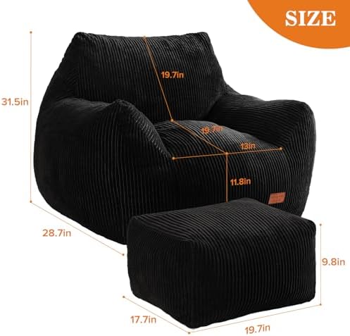 Big Bean Bag Chair for Adults, Ultra Soft BeanBag for Living Room - Image 2