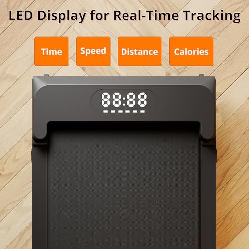 Walking Pad Treadmill with Incline, Under Desk Treadmill for Home/Office with 250 lbs Weight Capacity, 2.5HP Low Noise Walking Pad, Remote Control, LED Display - Image 5