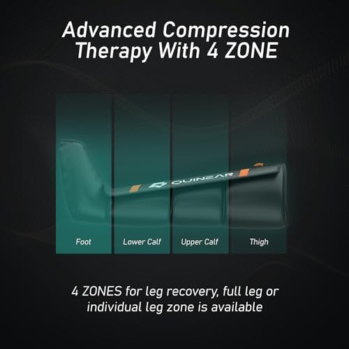 QUINEAR Professional Leg Recovery System, Cordless Air Compression Boots with Sequential Compression, Leg and Foot Massager, Fast Recovery Therapy for Athletes, FSA-HSA Eligible (Small) - Image 6