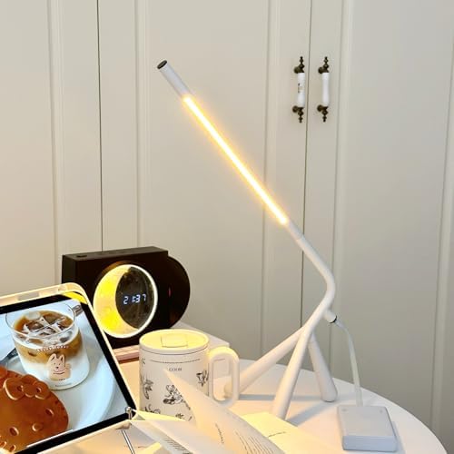 LED Creative Desk Lamp with USB Tybe-c Stepless Dimmable Eye Caring Desk Light for Home Office Bedroom Bedside College Dorm, Reading Lamp,Decorative Gift Table Lamp White - Image 5