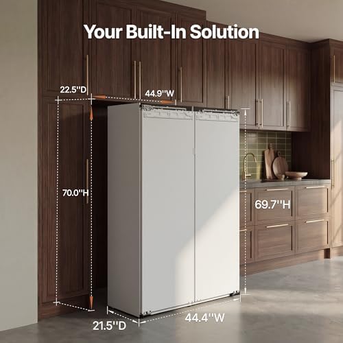 Ca'Lefort 44-Inch Panel Ready Refrigerator & Freezer Combo, 2 Units - Image 4