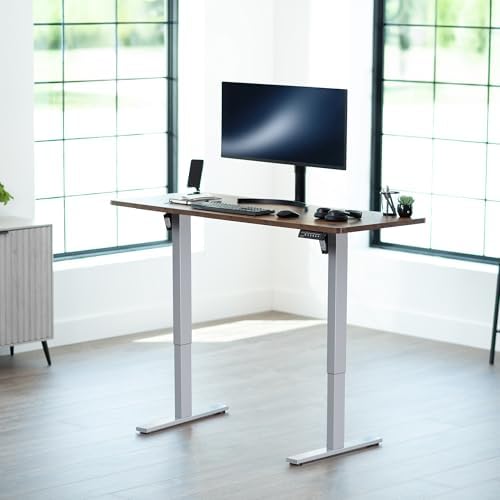 VIVO Rustic Vintage Brown 60 x 24 in Standing Desk, DESK-KIT-1G6N - Image 2