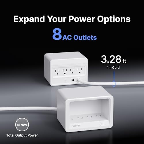 Gitryin 8-in-1 Power Strip, 3.28FT Heavy Duty Extension Cord - Image 2