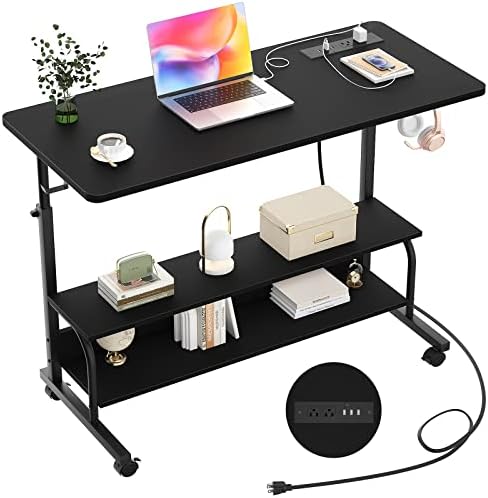 Armocity 39" Rolling Standing Desk with Charging Station for Couch Bed by Armocity