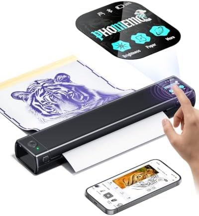 Phomemo M08F Plus Touchscreen Tattoo Stencil Printer, Bluetooth, Thermal by Phomemo