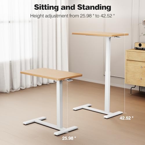 ROMOON Overbed Table with Wheels, Height Adjustable Hospital Bedside Table - Image 4