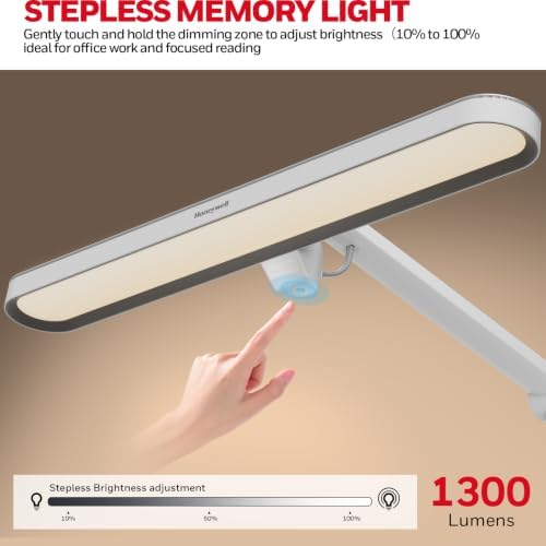 Honeywell 05B02 LED Desk Lamp with Clamp, Task Lamp for Home Office - Image 4