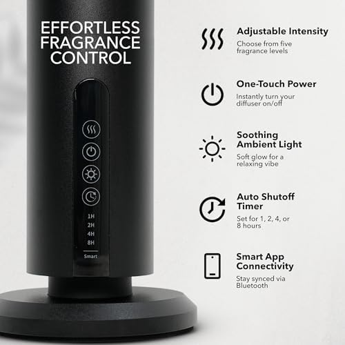 Breeze Waterless Diffuser, Cordless & Rechargeable, 2 Fragrance Oil, Black - Image 6