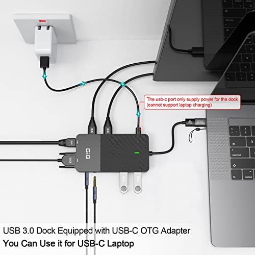 USB 3.0 Docking Station Dual Monitor,2*HDMI HUB Displaylink Dock for Laptop - Image 6