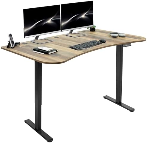 VIVO Reclaimed Wood 60 x 24 in Standing Desk, DESK-KIT-E2B1P by VIVO