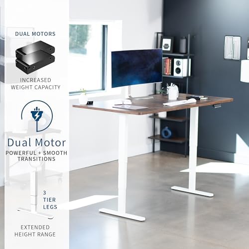 VIVO Rustic Vintage Brown 71 x 30 in Standing Desk, DESK-KIT-2W7N - Image 4