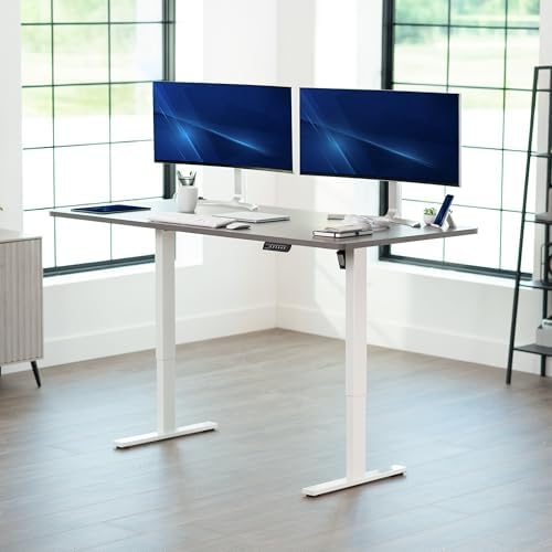 VIVO Dark Gray 71 x 36 in Standing Desk, DESK-KIT-1W7G-36 - Image 2