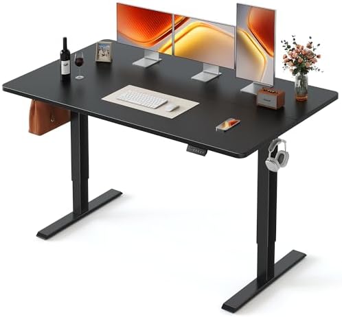 FEZIBO Standing Desk 63 × 28 Inch Electric Height Adjustable, Black by FEZIBO