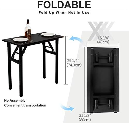 Need Small Computer Desk 31.5 in Folding Home Office Table Black - Image 3