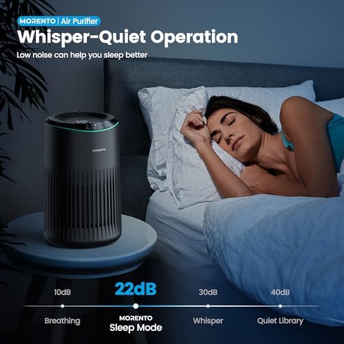 Air Purifiers for Bedroom Home for Smoke Pet Dander Odors 2 Pack Grey - Image 4
