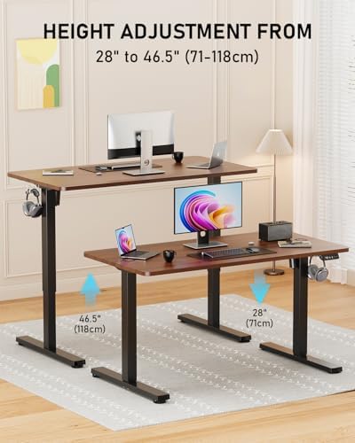 40" Small Electric Standing Desk Adjustable Height for Home Office - Image 4