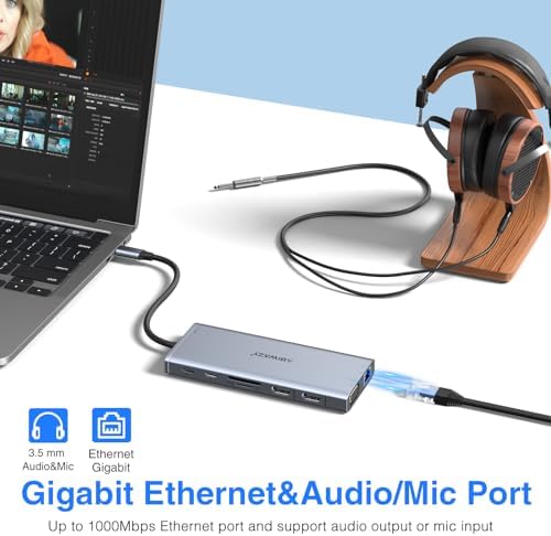 USB C Docking Station Dual Monitor Triple Display USBC Hub Multiple Adapter - Image 6