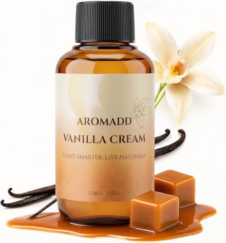 Aromadd Vanilla Cream Diffuser Oil Refill, Warm Vanilla Caramel, 3.38 Fl Oz by Aromadd