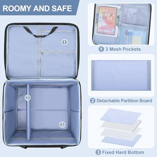 Yarwo Rolling Printer Case Compatible for Brother/HP Wireless Laser Printer - Image 2