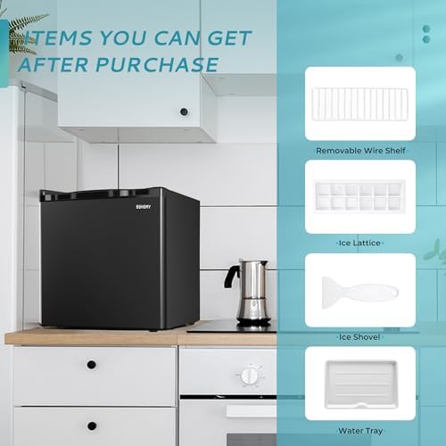 EUHOMY 1.7 Cu.Ft Mini Fridge, Compact Refrigerator for Dorm, Black - Image 6