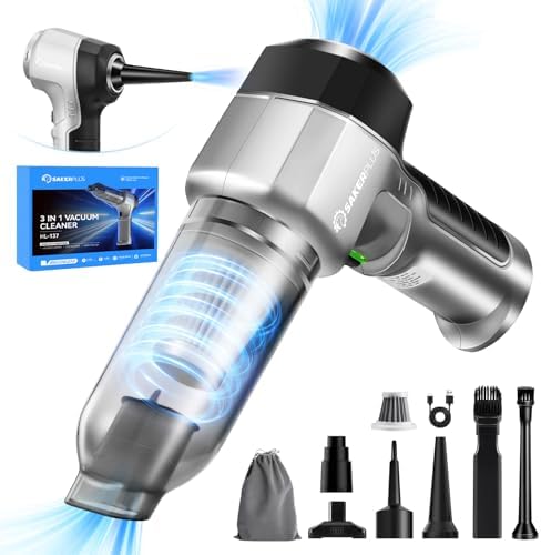 SakerPlus Mini Vacuum Cleaner, 3 in 1 Car Vacuum Cleaner High Power by SakerPlus
