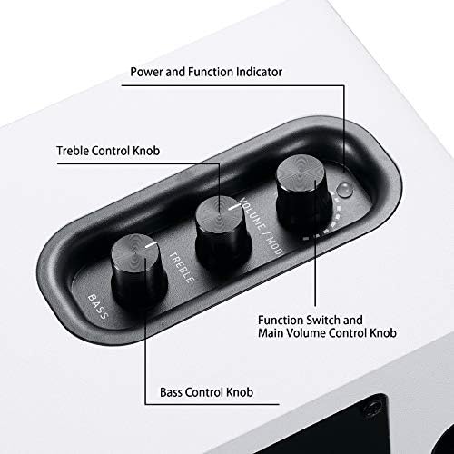 Sanyun SW208 3" Active Bluetooth 5.0 Bookshelf Speakers, Built-in 24bit DAC - Image 3