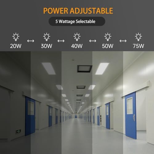 2x4ft LED Flat Panel Light with Microwave Sensor, 4PK - Image 5
