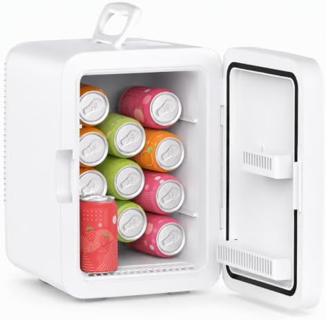Electactic 10L Compact Mini Fridge, AC/DC Small Refrigerator, White by Electactic