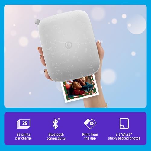 HP Sprocket 3x4 Instant Photo Printer – Wirelessly Print 3.5x4.25” Photos on Zink Paper from iOS & Android Devices - Image 2