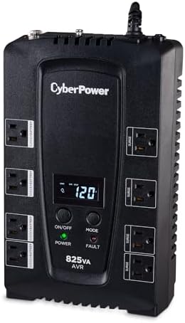 CyberPower CP825AVRLCD Intelligent LCD UPS Battery Backup - Image 2