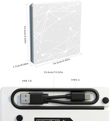 External CD/DVD Drive for Laptop, USB 3.0 cd Burner/DVD Drive - Image 6