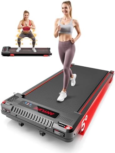Walking Pad Treadmill, Anylife Walking Pad Treadmill with Incline, 2.5HP Compact Treadmills for Home, Low Noise Under Desk Walking Pads with Vibration Mode, LED Display, Remote Control by Anylife