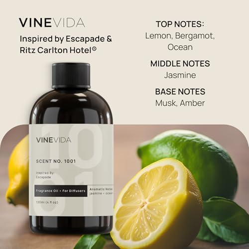 VINEVIDA Studio Plug in Waterless Diffuser and 3 Hotel Fragrance Oils - Diffuser for Home - Room Fragrance Air Diffuser [Black Scent Machine] - Image 3