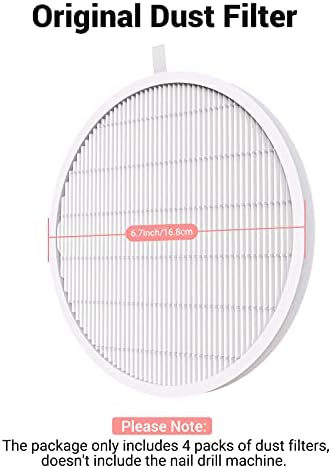 MelodySusie Nail Dust Collector Replacement Filter 4 Pack, Reusable Dust Filter for MelosySusie Nail Dust Collector Vacuum Fan Dust Collector Extractor Electric Dust Suction Machine - Image 4