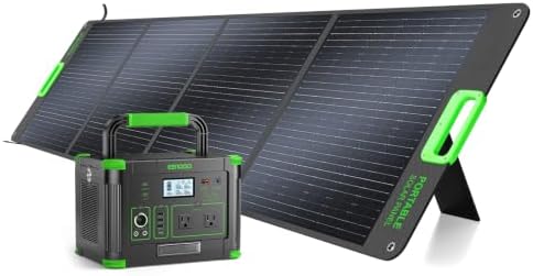 1000W Portable Solar Generator 200W Solar Panel for Hiking Exploration by GRECELLPOWERSTATION