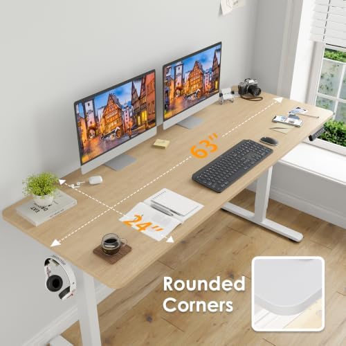 STARY Electric Standing Desk Adjustable Height Sit Stand Home Office Desk with Splice Board - Image 4