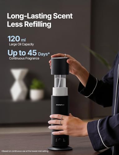 Waterless Essential Oil Diffuser with 5 x 20mL Hotel Scent Fragrance Oils - Image 6
