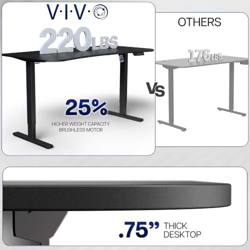 VIVO Black 63 x 32 in Standing Desk, DESK-KIT-1G1B - Image 5