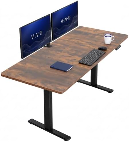 VIVO Rustic Vintage Brown 71 x 30 in Standing Desk, DESK-KIT-1B7N by VIVO