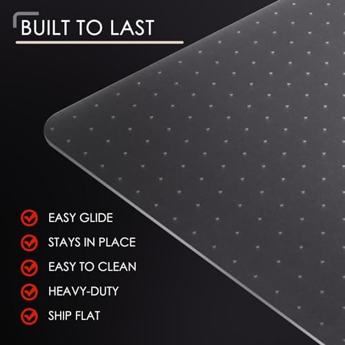 Kuyal Office Chair Mat for Carpet, Set of 2, Heavy Duty Computer Chair Mat - Image 5