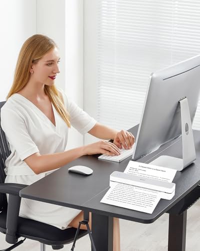 iDPRT Portable Thermal Printer, MT610 Pro Wireless for Travel, 300DPI Bluetooth Inkless Printer Support 8.5" X 11" US Letter& A4&A5 Thermal Paper for Home, Compatible with iOS, Android, Laptop, White - Image 6