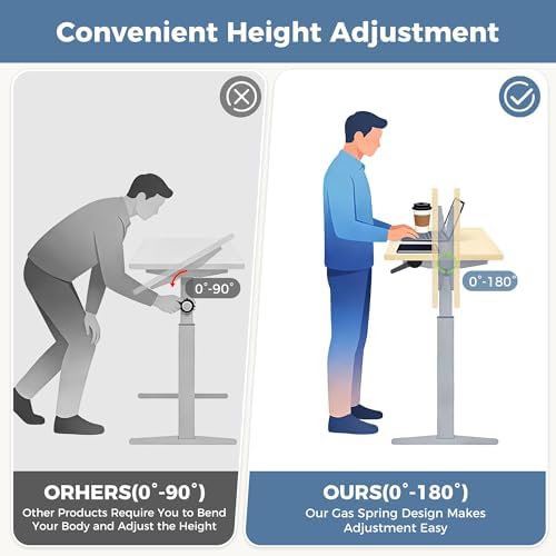 DUMOS Mobile Standing Desk, Bedside Table, Overbed Table - Image 4