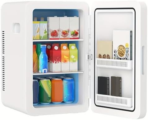 advwin 22L Mini Fridge for Bedroom, 30 Cans Portable Cooler & Warmer Compact Refrigerators with AC/DC Power for Skin Care, Beverage, Cosmetics, Food, Drinks, Office Desk Dorm Room by ADVWIN