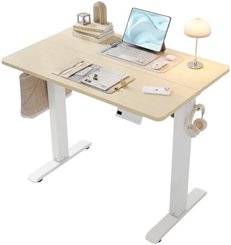 YDN Electric Standing Desk, 35x20 Inch, Nature by YDN